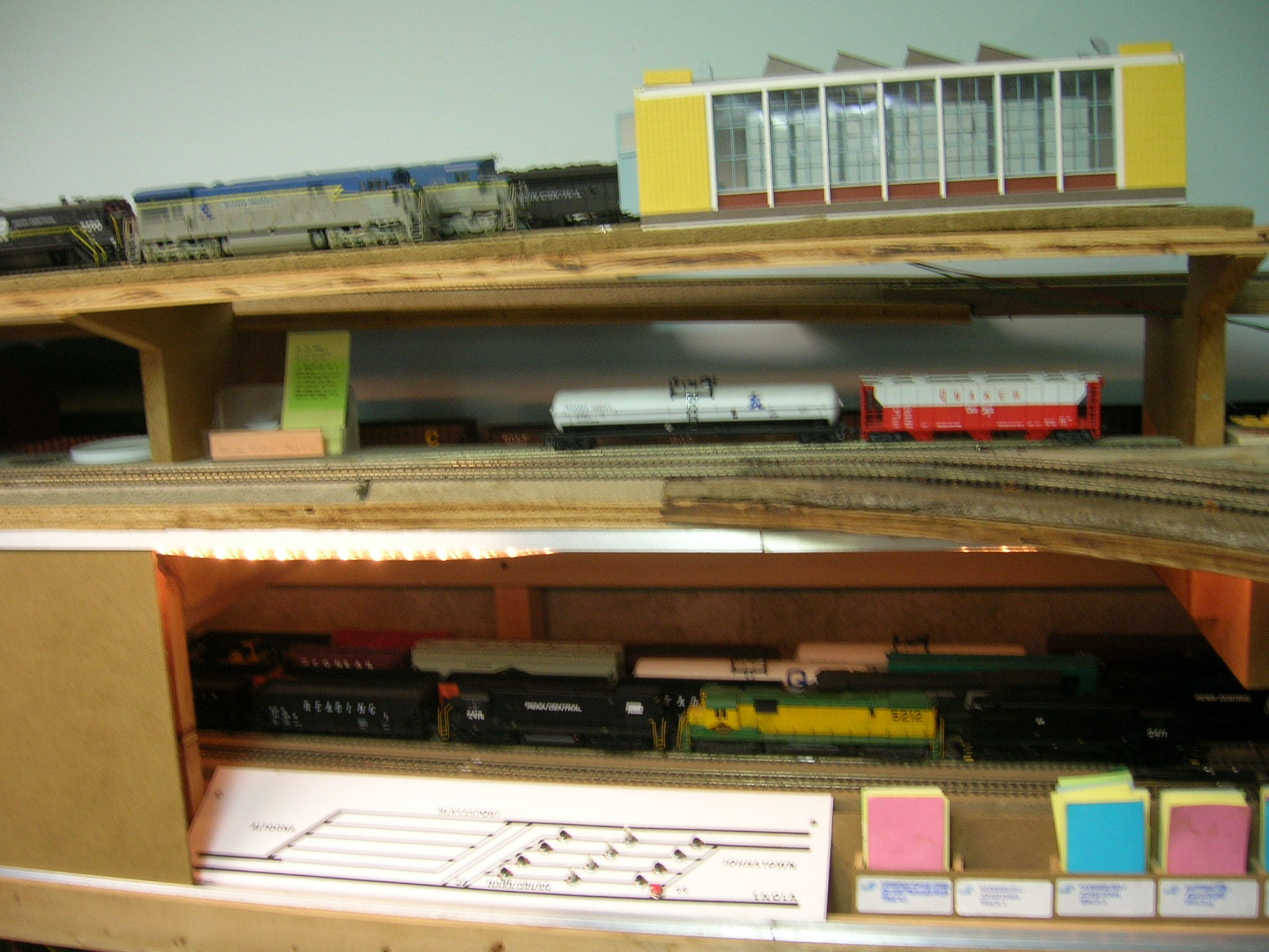 Stacked staging and layout