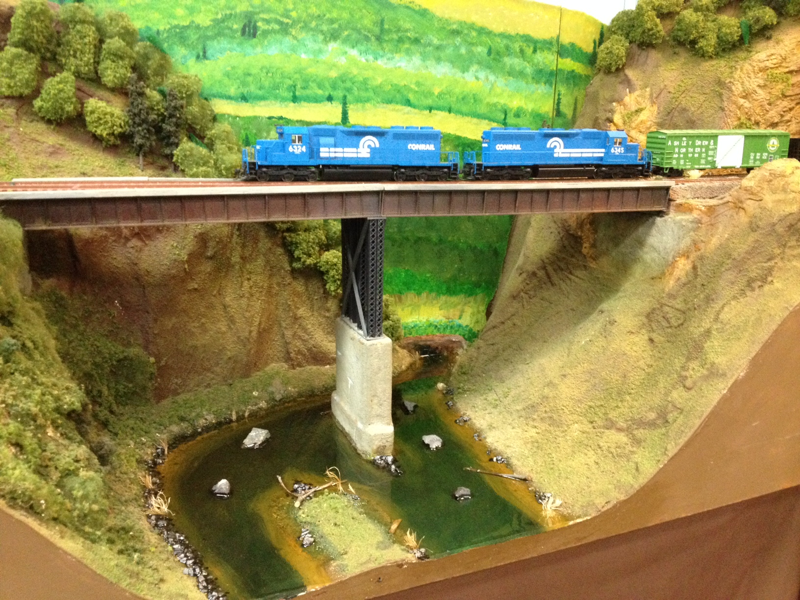 Laurel Run bridge over new water pour