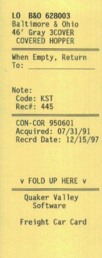 Car Card - New Format